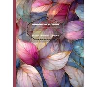 Vintage Botanical Composition Notebook: Autumn Leaves Composition Book - 120 Wide Ruled Pages, 7.5x9.25 in - Aesthetic Vintage Floral Journal for Creative Writing and Daily