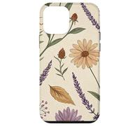 Vintage Botanical Herbarium with Lavender & Daisies Custodia per iPhone 12 mini