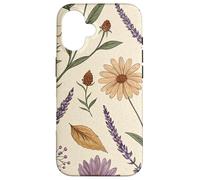 Vintage Botanical Herbarium with Lavender & Daisies Custodia per iPhone 16