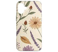 Vintage Botanical Herbarium with Lavender & Daisies Custodia per iPhone 16 Plus