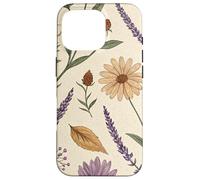Vintage Botanical Herbarium with Lavender & Daisies Custodia per iPhone 16 Pro