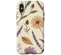 Vintage Botanical Herbarium with Lavender & Daisies Custodia per iPhone X/XS