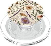 Vintage Botanical Herbarium with Lavender & Daisies PopSockets PopGrip per MagSafe