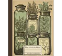 Vintage Botanical Lab Notebook - Science Notebook for College Students, Botanical Studies & Nature Lovers - 7.5 x 9.25 inches, College Ruled, Vintage Apothecary Journal - Biology / Chemistry Notebook