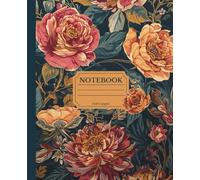 Vintage Botanical Notebook for Women : Aesthetic Floral Journal and Notebook : Composition Size (7.5"x9.25") With Lined Pages, Perfect for Notes, Journaling, and Reflecting