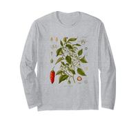Vintage Botanical peperoncini Rossi Garden Botanical Botanica Maglia a Manica