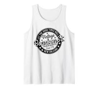 Vintage Bourbon Street New Orleans Quartiere Francese Canotta