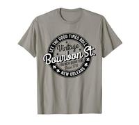 Vintage Bourbon Street New Orleans Quartiere Francese Maglietta
