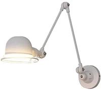 Vintage Braccio Snodato Lampada da Lettura Industriale Ferro a Parete | Applique da parete interna E14, for corridoio, camera da letto, comodino, soggiorno, studio(White)