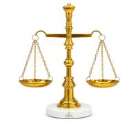 Vintage Brass Scale of Justice Bilancia Giustizia Scala Legale Ufficio Arredamento Unico Idee Regalo di Compleanno