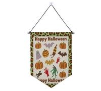 Vintage Brown Halloween appeso banner con asta telescopica pin display banner appeso decorazione della parete per interni, all'aperto partito suministros para fiesta de a?o nuevo