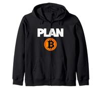 Vintage BTC Bitcoin Cryptocurrency Plan B, Bitcoin Graphic Felpa con Cappuccio