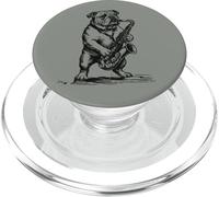 Vintage Bulldog Cane Giocare Sax PopSockets PopGrip per MagSafe