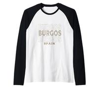 Vintage Burgos Spagna Maglia con Maniche Raglan