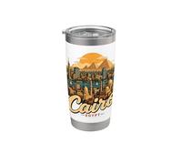 Vintage Cairo Egitto Viaggio Souvenir Landmark Gift Bicchiere termico in acciaio inox doppia parete