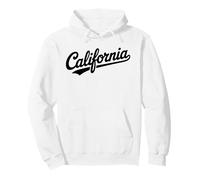 Vintage California Script Retro Swoosh Design Felpa con Cappuccio