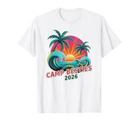 Vintage Camp Besties 2026 Vacanza Vacanza Spiaggia Maglietta