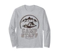 Vintage Camp Staff Camper Crew Director Besties Squad Maglia a Manica