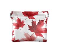Vintage Canadese Foglia d'Acero Rosso Moda PU Borsa Cambiamento Borsa Portatile Organizzazione Borse per le Donne soporte de monedas para carro
