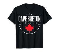 Vintage Cape Breton Island, Retro Nova Scotia Canada foglia Maglietta
