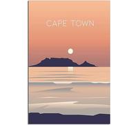 Vintage Cape Town South Africa Viaggio Poster Retro Wall Art Tela Poster Art Print Casa Decorazione Camera Decorazione Non incorniciato 50x75cm