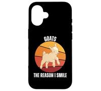 Vintage Capre La Ragione Io Sorriso Retro Goat Amante Custodia per iPhone 16