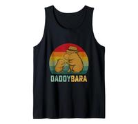 Vintage Capybara papà e figlio pugno bump Padre Giorno Capybara Canotta