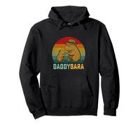 Vintage Capybara papà e figlio pugno bump Padre Giorno Capybara Felpa con Cappuccio