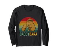 Vintage Capybara papà e figlio pugno bump Padre Giorno Capybara Maglia a Manica