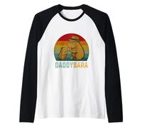 Vintage Capybara papà e figlio pugno bump Padre Giorno Capybara Maglia con Maniche Raglan