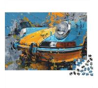 Vintage Car Art Print Jigsaw Puzzle Impossibili 1000Pcs Decorazione Per La Casa. Giochi Rilassamento E Intelligence Per Adulti E Ragazzi Da 14 Anni 52x38cm/1000pcs