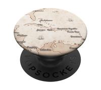 Vintage Caraibi & Centro America Mappa Design PopSockets PopGrip Adesivo