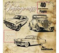 Vintage Cars: Simple and Fun Coloring book