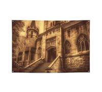 Vintage Castello Medievale Banner Party Decor Sfondo Bandiera Festa di Compleanno Fotografia Sfondo Decorazione Banner e Segnali Decorazione da Parete Banner Feste Forniture Bomboniere 180 x 119 cm