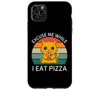 Vintage Cat Scusa Me Mentre Mangio Pizza Retro Pizza Amante Custodia per iPhone 11 Pro Max