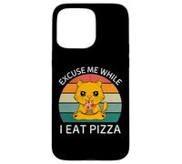Vintage Cat Scusa Me Mentre Mangio Pizza Retro Pizza Amante Custodia per iPhone 15 Pro Max