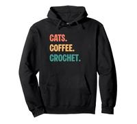 Vintage Cats Coffee Uncinet Lovers Felpa con Cappuccio