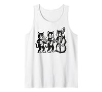 Vintage Cats Giocare Musica Canotta