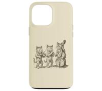 Vintage Cats Giocare Musica Custodia per iPhone 13 Pro Max