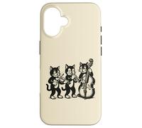 Vintage Cats Giocare Musica Custodia per iPhone 16