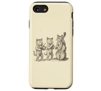 Vintage Cats Giocare Musica Custodia per iPhone SE (2020) / 7/8