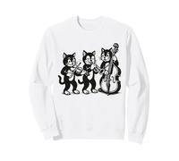 Vintage Cats Giocare Musica Felpa