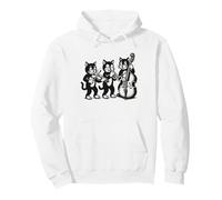 Vintage Cats Giocare Musica Felpa con Cappuccio