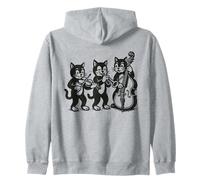 Vintage Cats Giocare Musica Felpa con Cappuccio