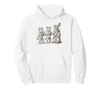 Vintage Cats Giocare Musica Felpa con Cappuccio