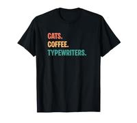 Vintage Cats Macchine da Scrivere caffè Amanti Maglietta