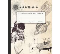 Vintage Celestial Art Composition Notebook | Blank College-Ruled Pages | 7.5 × 9.25 in |: Lined Writing Journal Featuring Space Artwork | For Students And Astronomy Lovers