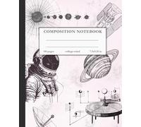 Vintage Celestial Art Composition Notebook | Blank College-Ruled Pages | 7.5 × 9.25 in | Pink Cover: Lined Writing Journal Featuring Space Artwork | For Students And Astronomy