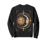 Vintage Celestial Sun Moon Spiritual Harmony Felpa