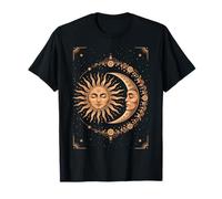 Vintage Celestial Sun Moon Spiritual Harmony Maglietta